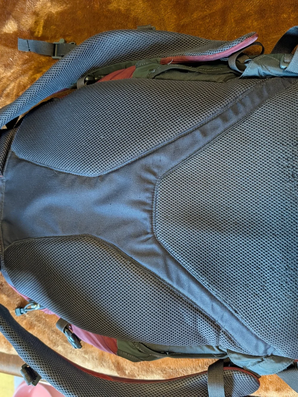 The North Face Men's Red and Gray Backpack